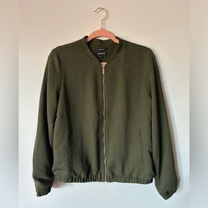 Olive Green Bomber Jacket // RW & Co